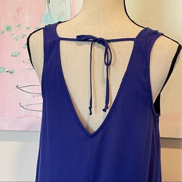 ASTR The Label Blue Crochet Hem Shift Dress Size Small. - Picture 6 of 8